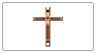 DSC700 510 BZ WT Bronze Single Cross White Background